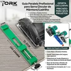Guia para Serra Ajustável para Cortes Precisos