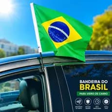 Bandeira Brasil Para Carro Vidro Copa Do Mundo Torcida Seleção