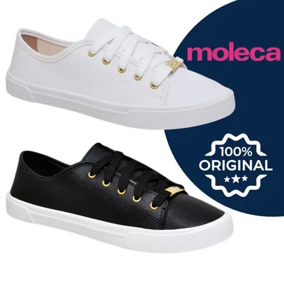 Tênis Feminino Moleca Casual Sapato Basico Original  Lançamento com Cadarço Confortável