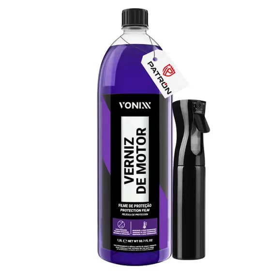 Verniz de Motor Vonixx 1,5L + Pulverizador 240ml Proteção Brilho Motor Automotivo