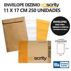 Envelope Dizimo 11X17 cm Scrity 250 Unidades