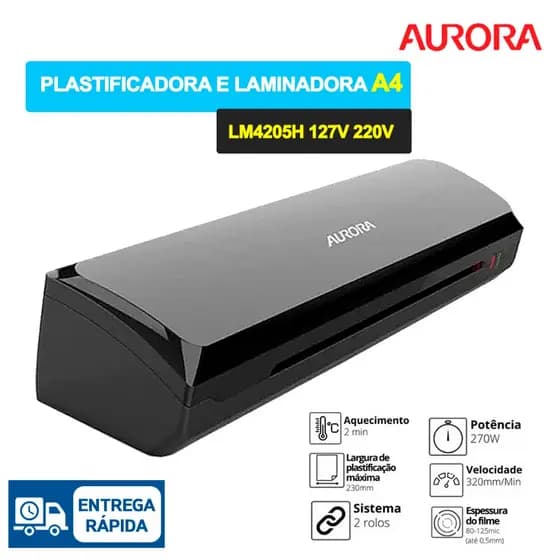 Plastificadora Laminadora A4 LM4205H Aurora