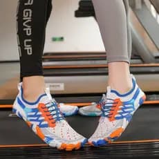 Respirável novos sapatos das mulheres dos homens anti-deslizamento anti-corte de Fitness verão de interferência rápida s