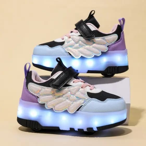 Crianças moda na moda legal luminoso múltiplas cores sapatos Runaway sapatos de Skate sapatos de Skate sapatos luminosos