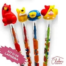 KIT 04 LAPISEIRA PETS  TROCA PONTA LEO KIT C/ 04 UNIDADES SORTIDAS LEO LEO