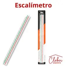 ESCALÍMETRO DE PLÁSTICO 30 CM C/ 6 ESCALAS - BLISTER C/ 1 UNIDADE