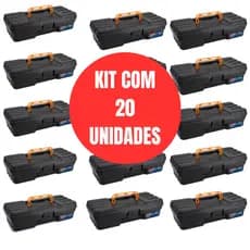 Kit 20 Maletas Combat Organizadora Multiuso Com Trava Preta 5060 - 12"