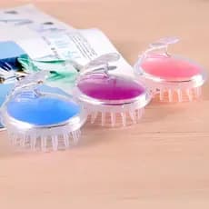Kit 2 Escovas de Silicone Massageador de Couro Cabeludo