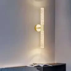 Arandela De Parede Tubo Cristal Bolha De Água Empire - Moderno Elegante Sala Quarto Corredor