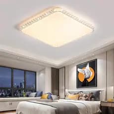 Plafon 1 Andar Cristal Céu estrelado Led Multicor Sobrepor 18W/24W/25W/36W