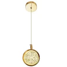 Luminária Pendente Cristal Orion Bivolt 8117 Dourado 110v/220v Redondo 3 Cores