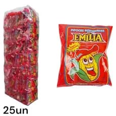 Pipoca Tradicional Doce Kit Com 25 Unidades De 12g - Emilia Lembrancinha Festa Pipoca Doce