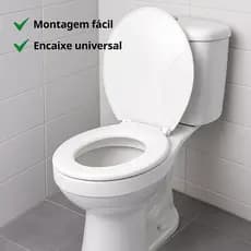 Tampa de Vaso Assento Sanitário Oval Universal Plástica Fixação Fácil e Resistente Deca Celite Icasa