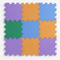 Tapete Tatame Liso Colorido Infantil em Eva 9 Peças