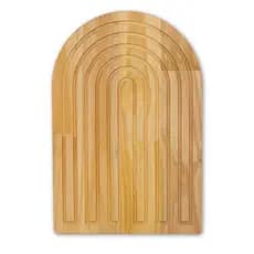 Bandeja de Madeira Decorativa Multifuncional, Descanso de Panela Tábua de Corte 23x34