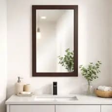 Espelho Decorativo 36x60cm Parede Moldura Madeira Quarto Sala Banheiro Horizontal Vertical