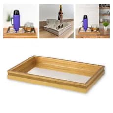 Bandeja Espelhada para Decoração - Cozinha, Salão, Cantinho do Café, Sala - 25x38cm | 22x32cm