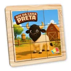 Brinquedo pedagógico Tabuleiro Boi Da Cara Preta, Quebra-cabeça Folclórico