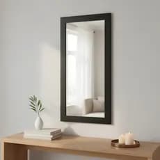 Espelho de Luxo 44x94cm com Moldura de Madeira em MDF - Design Elegante para Quarto ou Hall