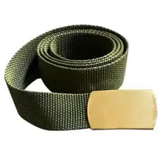 Cinto Verde Para Calça Com Fivela Dourada 2 Garras Padrão Eb