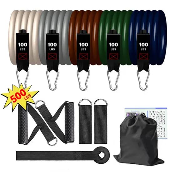 ZRSE 500LBS Faixas Elásticas de Resistência Profissional para Treino em Casa, Pilates e Reabilitação