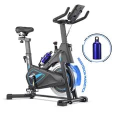 ZRSE Bicicleta Spinning Magnética Profissional com Volante de 15 kg Suporta até 150 kg para Academia