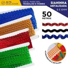 Sianinha Metalizada C/50 Metros - Toque Especial em Cada Projeto - BNVT