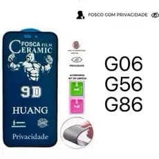 Película Cerâmica Fosca Privacidade para Motorola G86 G56 G06