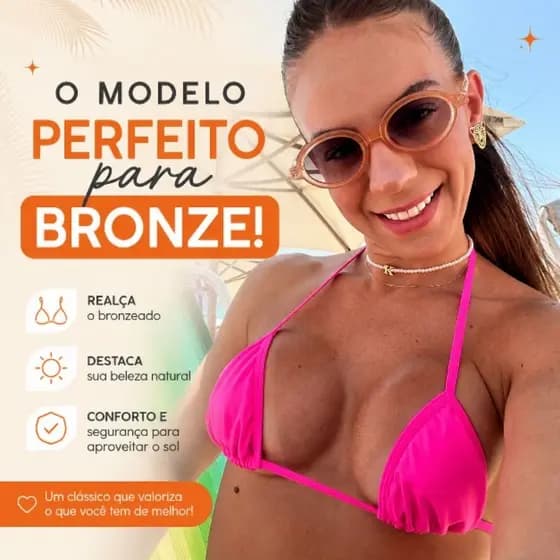 Biquíni Fita Viral da Shopee Bronze Perfeito Verão 2026