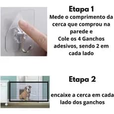 Tela de Proteção para Cães e Gatos Cerca Removível para Portas Segurança para Animais