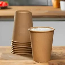 Copo de Papel 180ml Térmico Kraft p/ Café Chá Agua Suco