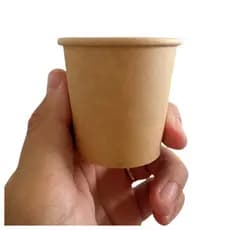 Copo de Papel 85ml Kraft Térmico p/ café chá agua Com / Sem Tampa