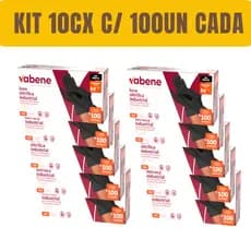 Kit 10cx Luva Nitrílica Preta Sem Pó Descartavel Kit 10cx 100un Preto Rosa Branca