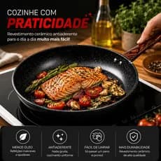 Frigideira Cerâmica 26cm Indução Antiaderente Garbo