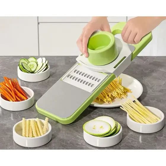 Fatiador Cortador 5 Em 1 Ralador e Descascador De Alimentos de Legumes Frutas Cozinha