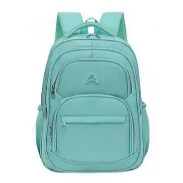 Mochila escolar feminina dupla camada cor sólida à prova d'água