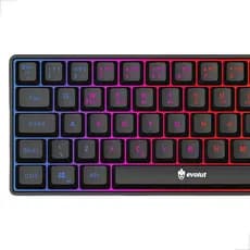Teclado Gamer RGB ABNT2 Evolut EG211 Anti Ghosting Compacto 60% USB Rainbow para PC Gamer