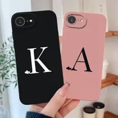 Compatível Para iPhone 16E/SE 2025 Capa De Telefone Simples Amor Coração Letras Soft Liquid Silicone Habitação Cobertura