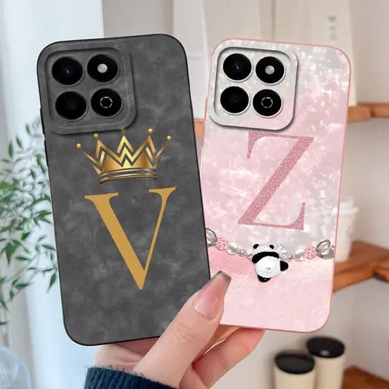 Compatível Para Honor X7C Capa De Telefone Adorável Panda Letras Padrão Traseira De Silicone Líquido Macio De Alta Quali