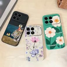 Para Xiaomi POCO F8 Pro/F8 Ultra Capa De Telefone Luxuosa Padrão Floral De Alta Qualidade Macio Suave Silicone Líquido C