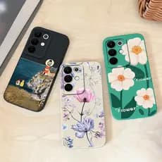 Para Realme C85 Pro Capa Lindas Padrões De Flores Suave Silicone Líquido De Telefone De Alta Qualidade Cobertura Complet