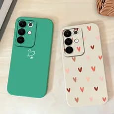 Para Realme C85 Pro Caso De Telefone Simplicidade Amor Coração Padrões Cobertura Completa À Prova De Choque Capa Traseir