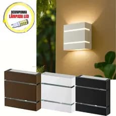 Kit 6 Arandela Luminária de Parede Externa Interna 2 Frisos 2 Focos Bivolt LED