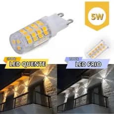 Kit Lâmpada G9 Hallopìn Para Arandela Luminária de Parede Interna Externa Bivolt Quente/Frio