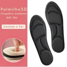 Palmilha Ortopédica 5D Dores nos Pês Tecido Antiderrapante