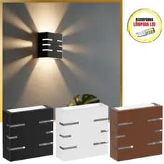 Kit 5 Arandela Luminária de Parede Externa Interna 6 Frisos Led Bivolt