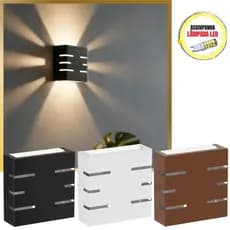 Arandela Luminária de Parede Kit 4/5/6 Externa Interna 6 Frisos 2 Focos Bivolt LED