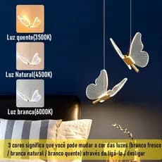 Lustre LED borboleta/iluminação interior