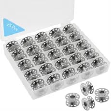 Kit Com 25 Bobinas Carretilha De Metal para Maquina reta INDUSTRIAL + Estojo