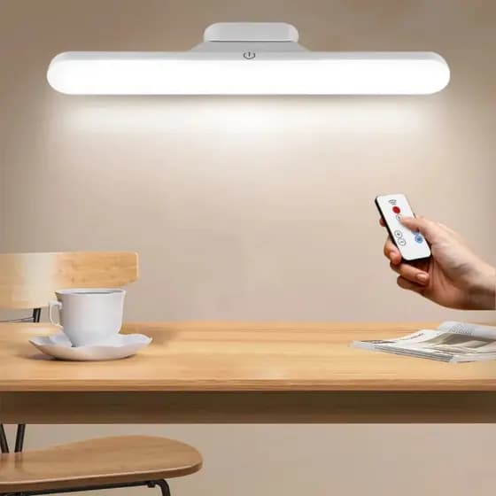 Luminária De Led Sobrepor Bastão Recarregável Sem Fio Com Suporte Magnético E Touch 3 cores com Controle Remoto